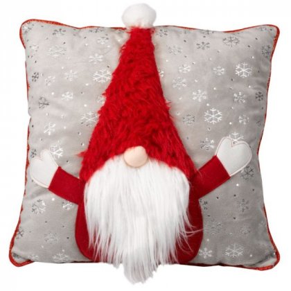 Three Kings Seasonal Plush Decor Super Furry Gonk Cushion - Red