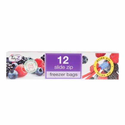 Tidyz Large Resealable Freezer Bags - Roll of 12