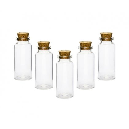 Rysons 5 Piece Mini Craft Glass Jars