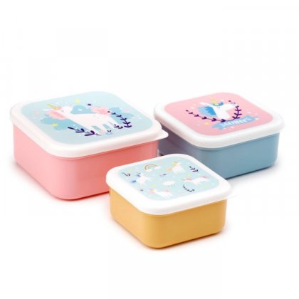 Puckator Set of 3 Lunch Box S/M/L Unicorn Magic