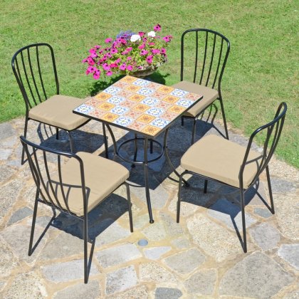 TOBAGO SQUARE 60cm Set - 4 x MILAN Chair