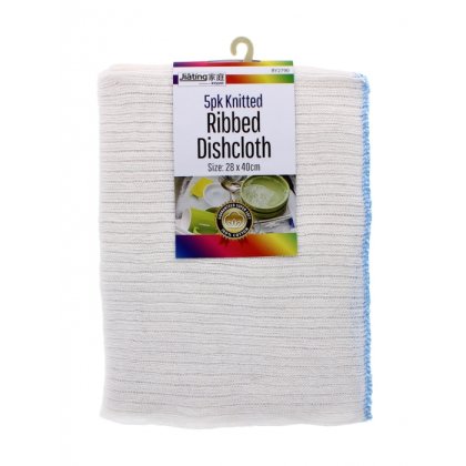 Jiating 5pk Ribbed Dish Cloth