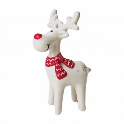 Giftware Trading Standing Reindeer with Scarf 6 x 10cm