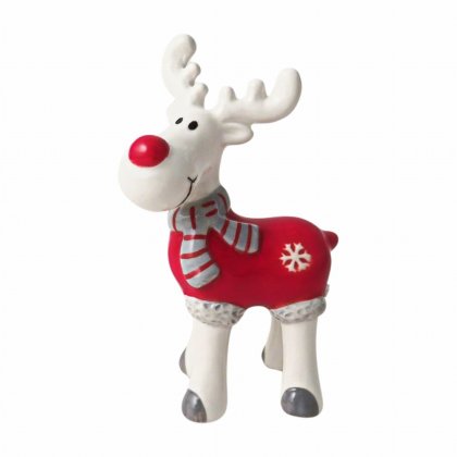 Giftware Trading Standing Reindeer with Sweater 7.2 x 11.6cm