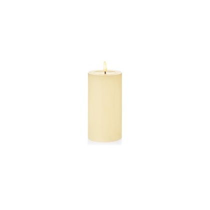 Premier Decorations FlickaBright Candle with Melted Pool 7.5 x 15cm - Cream