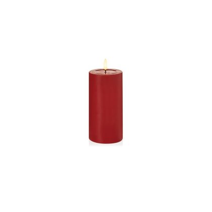 Premier Decorations FlickaBright Candle with Melted Pool 7.5 x 15cm - Red