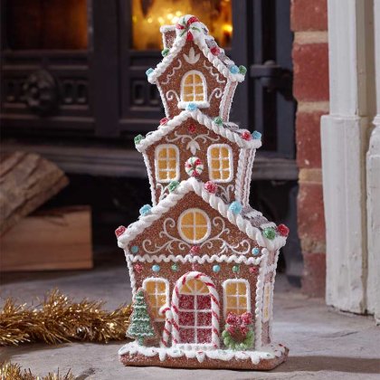 Three Kings InLit Gingerbread Candy Townhouse - Large