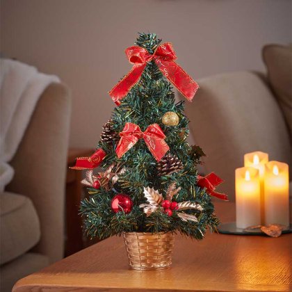 Three Kings Festive Faux Decor Xmas Tree 40cm