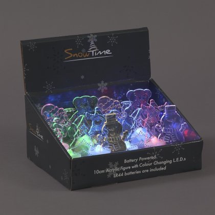 SnowTime Christmas Character Shaped LED Tea Light 10cm - Assorted