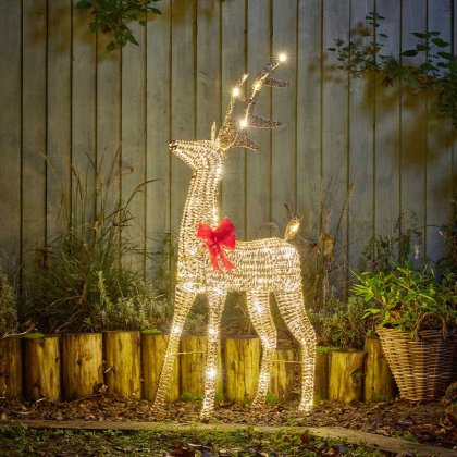 Three Kings GlitterTwist Gold Reindeer 100cm