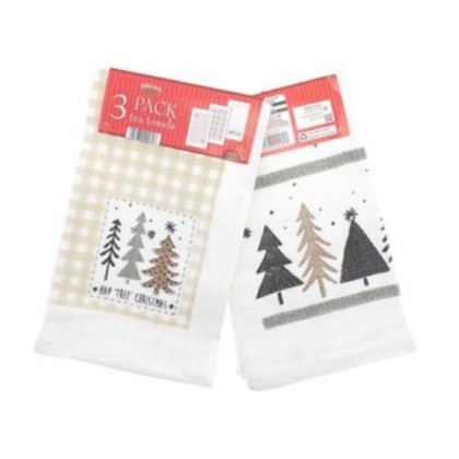 Christmas Corner Tea Towels (Pack of 3) - Hap 'Tree' Christmas