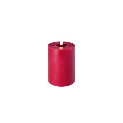 Premier Decorations Battery Operated Flickabright Melted Top Candle 7.5 x 10cm - Red