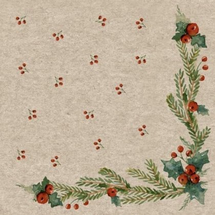 NJ Products Mistletoe Naturals Napkin