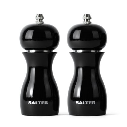 Salter Black Gloss Mill Set