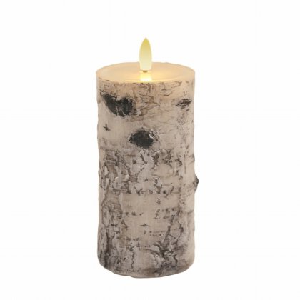 Straits LED Birch Candle 7.6 x 15cm