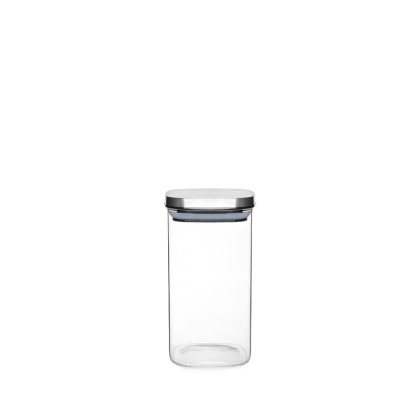 Jomafe Store&Care Square Glass Jar With Inox Lid - 1400ml