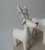 Giftware Trading White Standing Reindeer with Red Nose 11 x 15cm