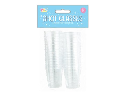 Pop Disposable Plastic Shot Glasses - 30 Pack