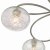 Dar Leysha 6lt Semi Flush Satin Nickel & Glass