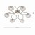 Dar Leysha 6lt Semi Flush Satin Nickel & Glass