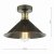 Jalen 1 Light Flush Graphite Antique Brass