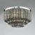 Logan 5 Light Flush Polished Chrome Smoked Glass