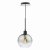 Lycia 1 Light Single Pendant Matt Black Ombre Smoked Glass