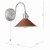 Hadano 1lt Wall Light Antique Chrome With Umber Shade