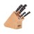 Sabatier & Stellar IS Range 5 Piece Knife Block Set - Wood