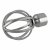 Rothley 25mm x 1829mm Curtain Pole with Cage Orb Finials & Brackets - Brushed Stainless Steel