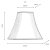 Oaks Lighting Flared Square Shade Sand - Various Sizes