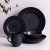 Rayware Mason Cash Reactive Linear Black Pasta Bowl - 23cm