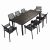 LIBECCIO Dining Table with 8 DOGA Chair Set Anthracite