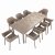 LIBECCIO Dining Table with 8 NET Chair Set Turtle Dove