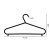 Jiating 10 Piece Plastic Cloth Hanger - Black