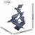 Elur Iron Ornament Swallows 22cm - Grey Shimmer