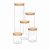 Jomafe Store&Care Round Glass Jar With Bamboo Lid - 500ml