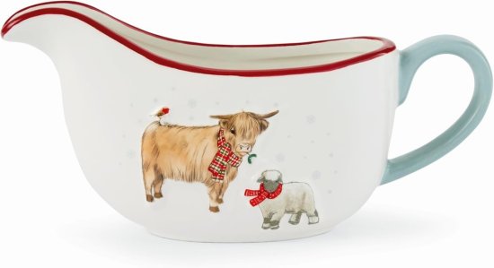 Cooksmart Christmas On The Farm Gravy Boat