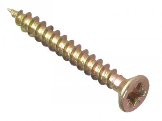 ForgeFix Multi-Purpose Pozi Compatible Screw CSK ST ZYP 3.0 x 30mm (Box of 200)