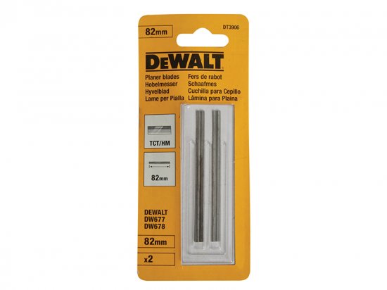 DeWalt DT3906 TCT Reversible Planer Blades 82mm (Pack 2)