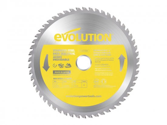 Evolution Stainless Steel Cutting Circular Saw Blade 210 x 25.4mm x 54T