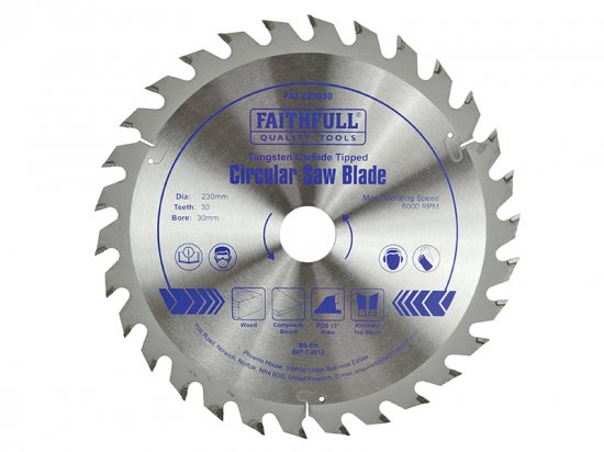 Faithfull TCT Circular Saw Blade 230 x 30mm x 30T POS