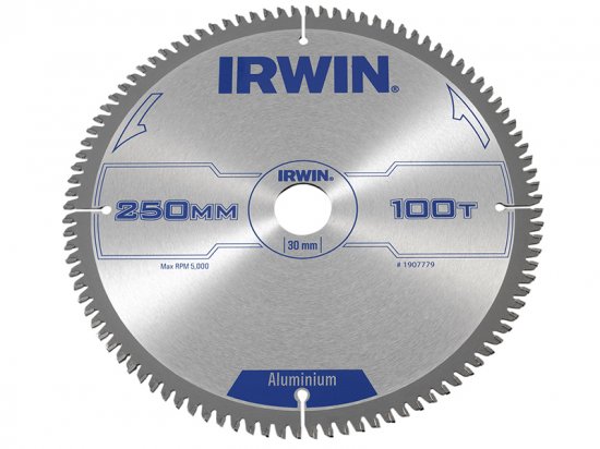 Irwin Professional Aluminium Circular Saw Blade 250 x 30mm x 100T TCG