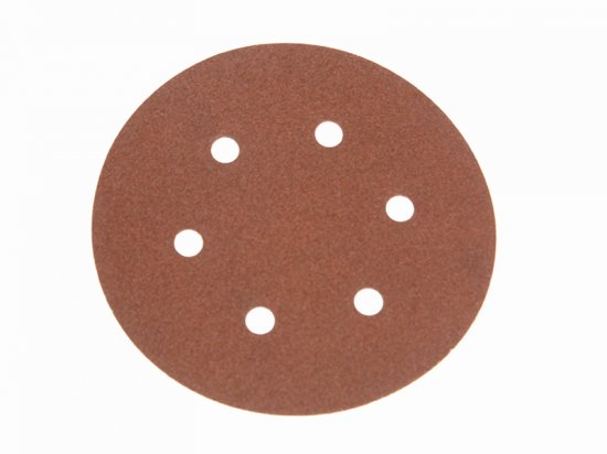 Faithfull Hook & Loop Sanding Disc DID2 Holed 150mm x 80G (Pack 25)