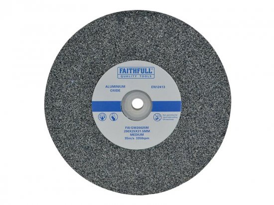 Faithfull General Purpose Grinding Wheel 200 x 25mm Medium Alox