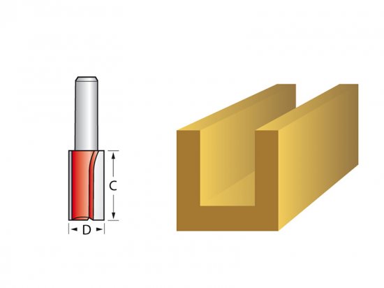 Faithfull Router Bit TCT Two Flute 12.7 x 25mm 1/4in Shank