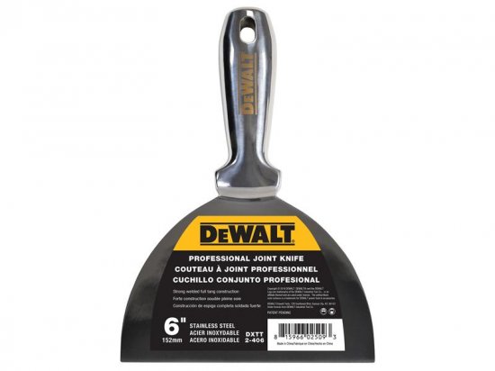 DeWalt Stainless Steel Jointing/Filling Knife 150mm (6in)