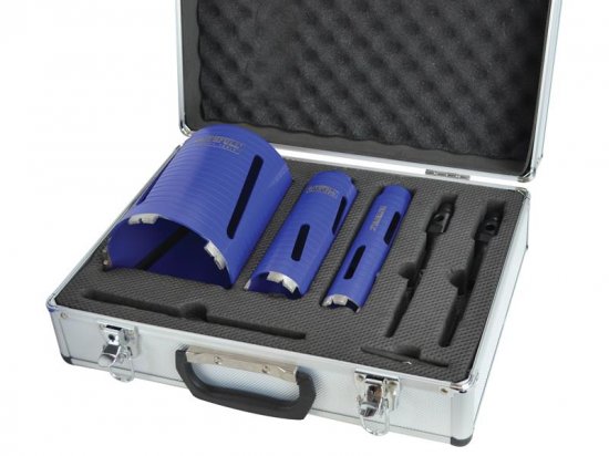 Faithfull Diamond Core Drill Kit & Case Set of 7