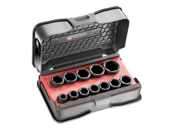 Facom 6-Point Stubby Impact Socket Set 12 Piece