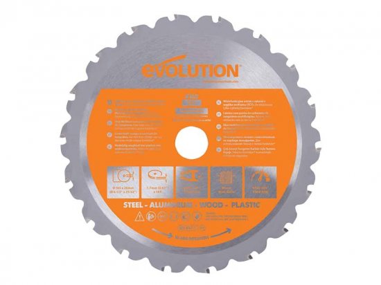 Evolution Multi-Material Saw Blade 165 x 20mm x 18T